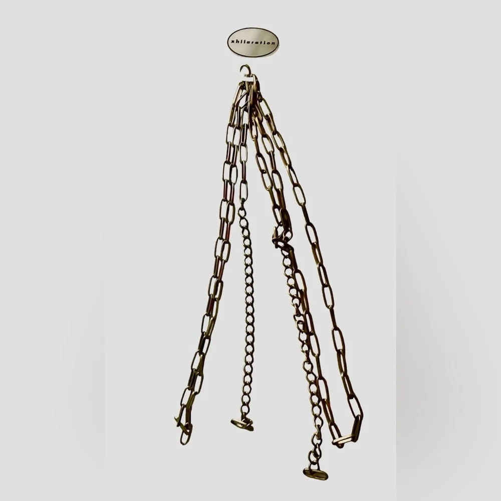 2 New! Two 2 Metal Chain Belts Silver Gold Link Belts